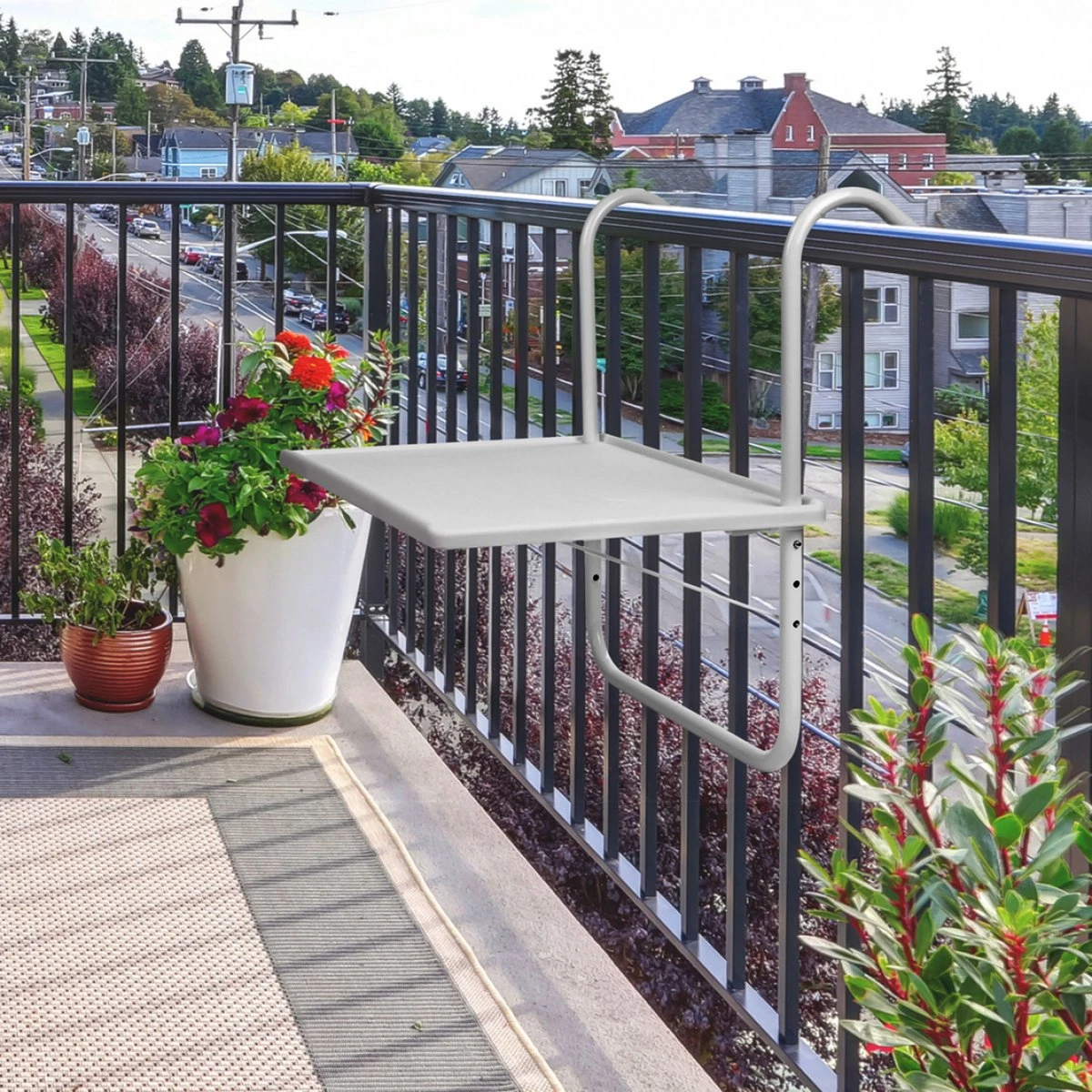 Luxe Inklapbare Balkontafel – 52 x 40 x 56cm – Wit – Hangend – Balkonbar – Balkontafels – Balkontafeltje – Hangtafel Balkon – Balcony Table – Voor aan het Balkon – Ophangbaar – Opklapbaar – Tafel – Inklapbaar – Buiten – Tafeltje – Klaptafel Luxe Inklapbare Balkontafel – 52 X 40 X 56cm – Wit – Hangend – Balkonbar – Balkontafels – Balkontafeltje – Hangtafel Balkon – Balcony Table – Voor Aan Het Balkon – Ophangbaar – Opklapbaar – Tafel – Inklapbaar – Buiten – Tafeltje – Klaptafel -Tuinmeubelseries Winkel 1200x1200 660