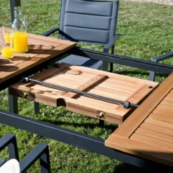 NATERIAL - Uitschuifbare Tuintafel ORIS - Uitschuifbare Tafel Voor 6 Tot 8 Personen - 180-240x100 Cm - Aluminium - Hout Eucalyptus 5 NATERIAL - Uitschuifbare Tuintafel ORIS - Uitschuifbare Tafel Voor 6 Tot 8 Personen - 180-240x100 Cm - Aluminium - Hout Eucalyptus -Tuinmeubelseries Winkel 1200x1200 666