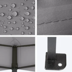 LifeGoods Partytent - 3x4.5 M - Zijwanden - Easy Up - Opvouwbaar - Waterdicht - Draagtas Met Wieltjes - Donkergrijs -Tuinmeubelseries Winkel 1200x1200 67