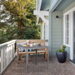 Relaxdays Tuintafel Vierkant - Grijze Buitentafel - Eettafel Tuin - Moderne Balkontafel -Tuinmeubelseries Winkel 1200x1200 671