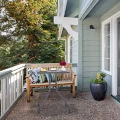 Relaxdays Tuintafel Vierkant - Buitentafel - Kleine Eettafel Tuin - Balkontafel Kunststof -Tuinmeubelseries Winkel 1200x1200 679