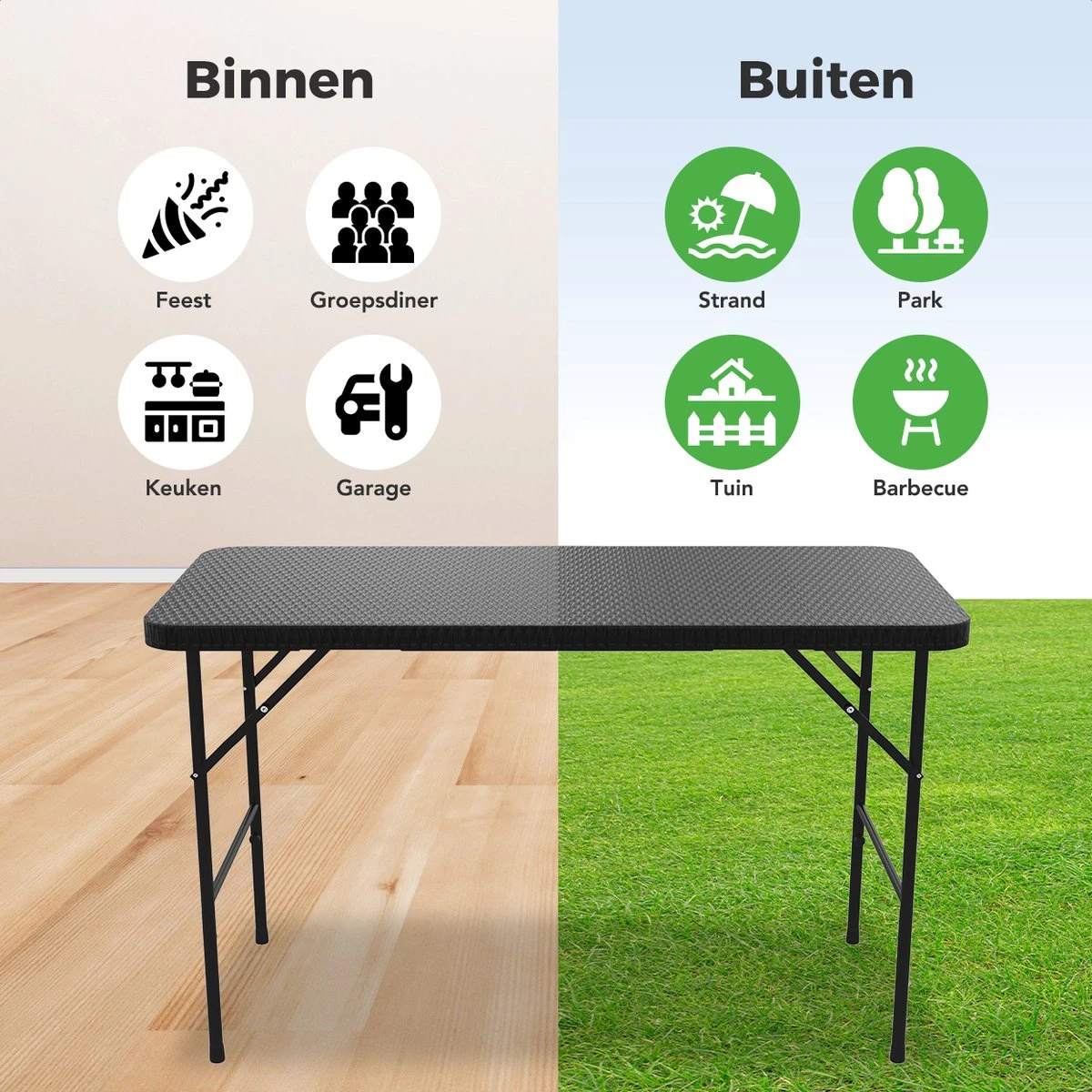 LifeGoods Klaptafel - Inklapbaar - 120 cm - 4 Personen - Zwart LifeGoods Klaptafel - Inklapbaar - 120 Cm - 4 Personen - Zwart -Tuinmeubelseries Winkel 1200x1200 699
