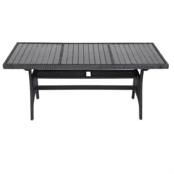 Casaria Polyrattan Tuintafel - WPC Tafelblad 190x90x74 Cm – Zwart 2 Casaria Polyrattan Tuintafel - WPC Tafelblad 190x90x74 Cm – Zwart -Tuinmeubelseries Winkel 1200x1200 708