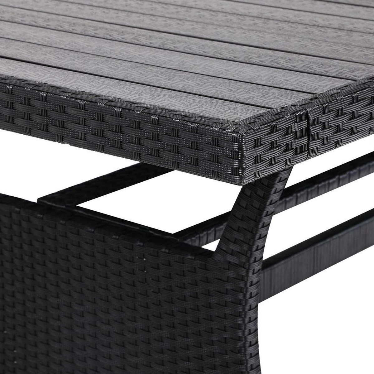 Casaria Polyrattan Tuintafel - WPC Tafelblad 190x90x74 cm – Zwart Casaria Polyrattan Tuintafel - WPC Tafelblad 190x90x74 Cm – Zwart -Tuinmeubelseries Winkel 1200x1200 709