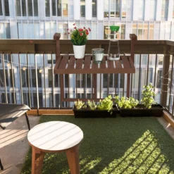 Relaxdays Balkontafel Inklapbaar - Klaptafel Balkon - Tafel Reling - Hangtafel Hout -Tuinmeubelseries Winkel 1200x1200 712