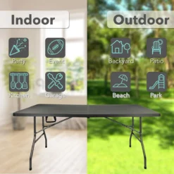MaxxGarden Vouwtafel - Zwart - Rotanlook - 180x75x74 Cm 5 MaxxGarden Vouwtafel - Zwart - Rotanlook - 180x75x74 Cm -Tuinmeubelseries Winkel 1200x1200 718