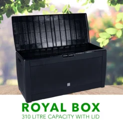 Opbergbox 310L UV-Bestendig Weerbestendig Wielen Tuinbox Rotan-look Antraciet -Tuinmeubelseries Winkel 1200x1200 753