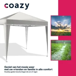 Coazy Waterdichte Partytent 3x3 Meter Opvouwbaar - Paviljoen - Easy Up - Pop-up Tent Met Haringen, Touw En Anti Slip Poten - Waterdicht - Partytenten Weerbestendig -Tuinmeubelseries Winkel 1200x1200 77