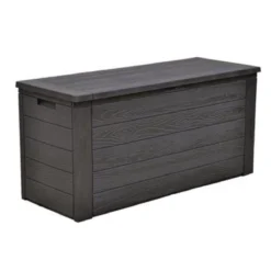 Merkloos Woody Tuin Opbergbox - 324 Liter 45x120x60 Cm - Tuinkussenbox - Antraciet/bruin -Tuinmeubelseries Winkel 1200x1200 790