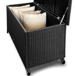 Casaria Wicker Opbergbox - Waterdicht 121,5cm Met Wielen - Grijs 4 Casaria Wicker Opbergbox - Waterdicht 121,5cm Met Wielen - Grijs -Tuinmeubelseries Winkel 1200x1200 792