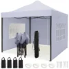 LifeGoods Partytent - 3x3 M - Zijwanden - Easy Up - Opvouwbaar - Waterdicht - Draagtas Met Wieltjes - Donkergrijs