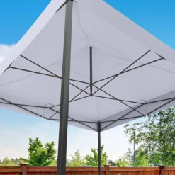 LifeGoods Partytent - 3x3 M - Zijwanden - Easy Up - Opvouwbaar - Waterdicht - Draagtas Met Wieltjes - Donkergrijs -Tuinmeubelseries Winkel 1200x1200 816