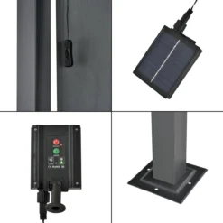 Pergola Fortaleza Tuinpaviljoen Met LED Verlichting 3x3 M Donkergrijs -Tuinmeubelseries Winkel 1200x1200 826