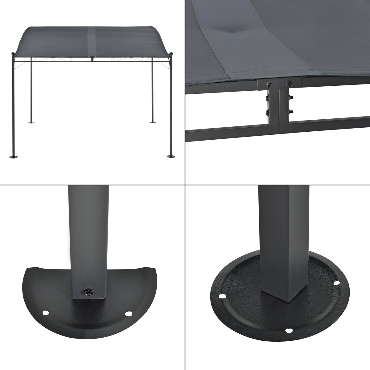 Pergola tuinpaviljoen 300x250x243 cm antraciet donkergrijs Pergola Tuinpaviljoen 300x250x243 Cm Antraciet Donkergrijs -Tuinmeubelseries Winkel 1200x1200 856