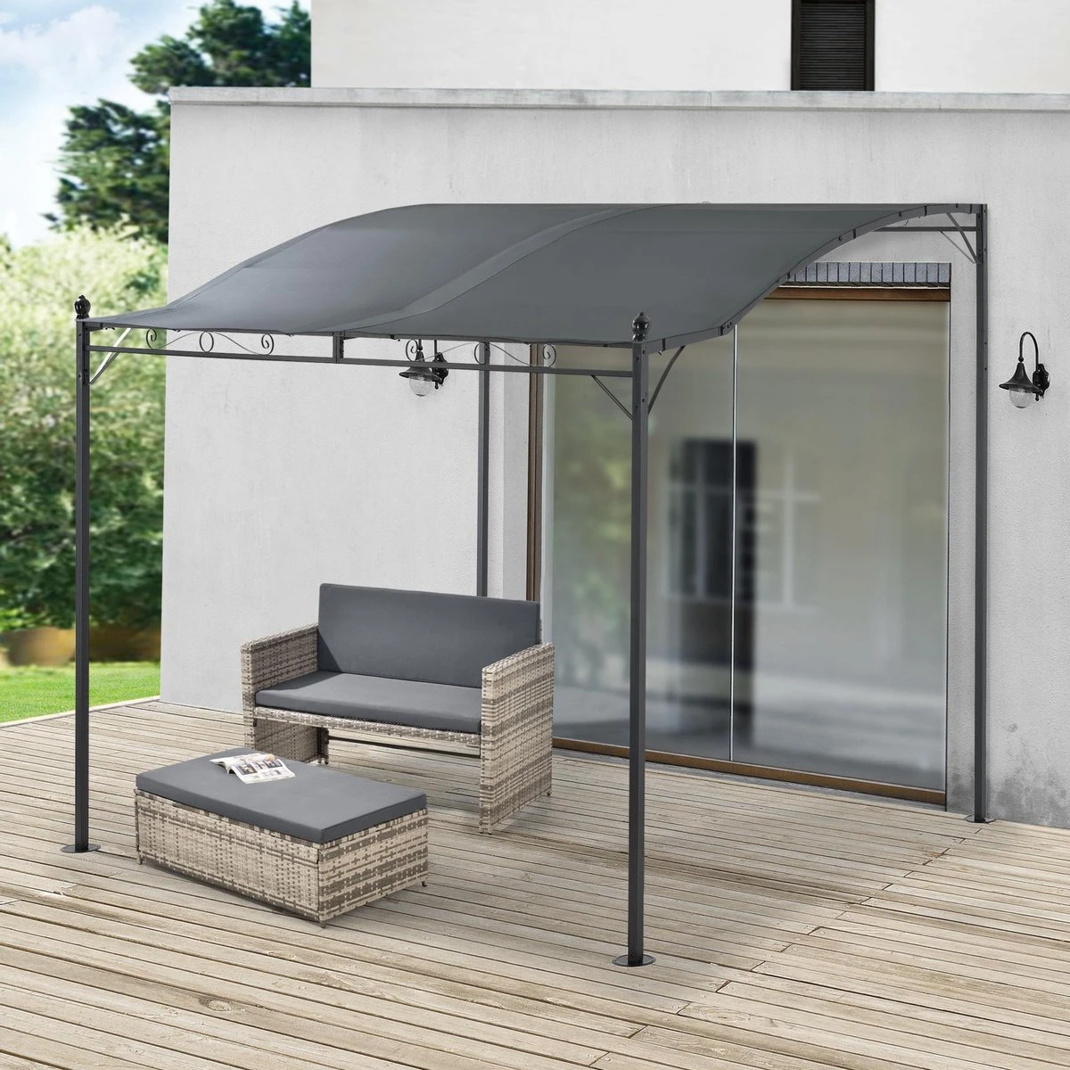 Pergola tuinpaviljoen 300x250x243 cm antraciet donkergrijs Pergola Tuinpaviljoen 300x250x243 Cm Antraciet Donkergrijs -Tuinmeubelseries Winkel 1200x1200 857