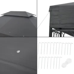 Paviljoen Lanciano Partytent 4x3x2,65 Cm Donkergrijs -Tuinmeubelseries Winkel 1200x1200 860