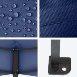 LifeGoods Partytent - 3x4.5 M - Easy Up - Opvouwbaar - Waterdicht - Draagtas Met Wieltjes - Donkerblauw -Tuinmeubelseries Winkel 1200x1200 886