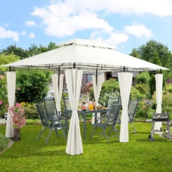 El Jardin - Partytent - 4x3 - Waterdicht Dak - Wanden - Beige Paviljoen -Tuinmeubelseries Winkel 1200x1200 894