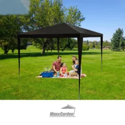 MaxxGarden Partytent - Paviljoen - 3x3 - Waterdicht - Zwart -Tuinmeubelseries Winkel 1200x1200 897
