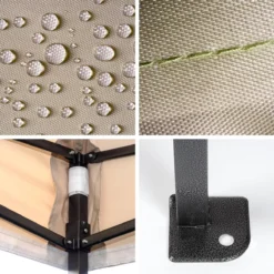 LifeGoods Partytent - 3x3 M - Easy Up - Opvouwbaar - Waterdicht - Draagtas Met Wieltjes - Beige -Tuinmeubelseries Winkel 1200x1200 910