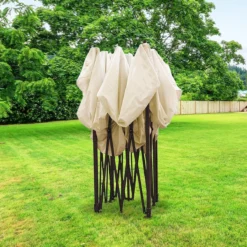 LifeGoods Partytent - 3x3 M - Easy Up - Opvouwbaar - Waterdicht - Draagtas Met Wieltjes - Beige -Tuinmeubelseries Winkel 1200x1200 912