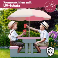 Spielwerk Kinder Tuinset – Incl. Parasol UV-bescherming - Roze Grijs -Tuinmeubelseries Winkel 1200x1200 964