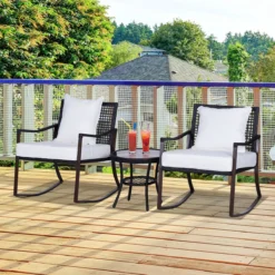 Outsunny Tuinset 7-delig Schommelstoel Set Zitgroep Met Kussens Rotan Bruin 863-030 -Tuinmeubelseries Winkel 1200x1200 965