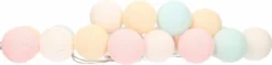 Cotton Ball Lights Regular Lichtslinger Pastel - Pastel 10 Snoer Lengte 158cm -Tuinmeubelseries Winkel 1200x286