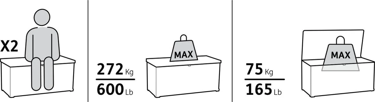 Keter Denali Opbergbox - 570L - 151,7x72,5x70cm - Grijs Keter Denali Opbergbox - 570L - 151,7x72,5x70cm - Grijs -Tuinmeubelseries Winkel