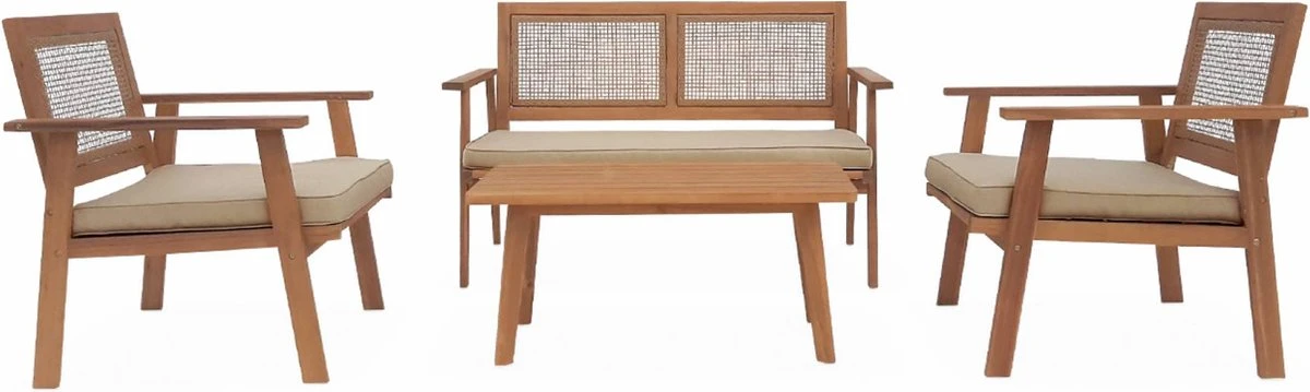 Tuinmeubelset 4 zitplaatsen + 1 salontafel l Alice's Garden Tuinmeubelset 4 Zitplaatsen + 1 Salontafel L Alice's Garden -Tuinmeubelseries Winkel