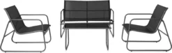 909 Outdoor Tuinset Camilla - 4-delig - Dubbele Zitbank - 2 Stoelen - Tafel - Stalenframe -Tuinmeubelseries Winkel 1200x369