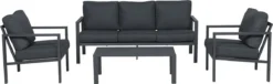 Garden Impressions Durban Loungeset - 4-delig - Zwart