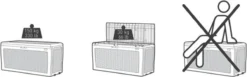 Keter Samoa Opbergbox - 270 L - 117x45x57 Cm - Grafiet -Tuinmeubelseries Winkel 1200x374
