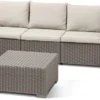 Allibert California Loungeset - 5 Personen - Cappuccino