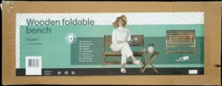 Merkloos Inklapbare Houten Tuinbank -Tuinmeubelseries Winkel 1200x466