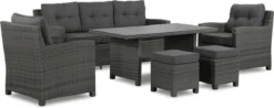 New Castle Stoel-bank Dining Loungeset 6-delig Antraciet -Tuinmeubelseries Winkel 1200x475