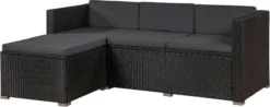 Polyrotan Loungeset Punta Cana L - Zwart -Tuinmeubelseries Winkel 1200x478
