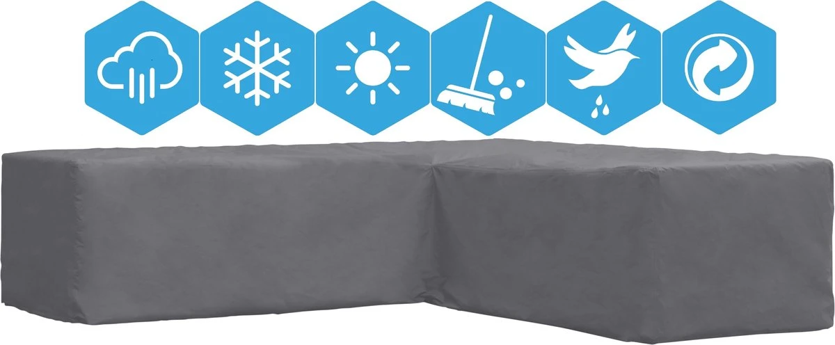 Weersbestendige Beschermhoes voor Hoekbank | 250/90 x 250/90 x 70 cm (L-vorm) - Tuinbank / L-Vorm -Waterdicht - Grijs Weersbestendige Beschermhoes Voor Hoekbank | 250/90 X 250/90 X 70 Cm (L-vorm) - Tuinbank / L-Vorm -Waterdicht - Grijs -Tuinmeubelseries Winkel