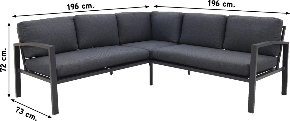 Wellington lounge dining set - Carbon black Wellington Lounge Dining Set - Carbon Black -Tuinmeubelseries Winkel