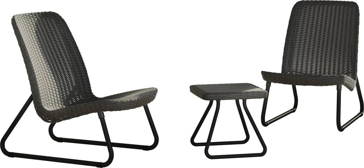 Keter Rio Balkonset - 3 delig - Grafiet Keter Rio Balkonset - 3 Delig - Grafiet -Tuinmeubelseries Winkel 1200x556 1