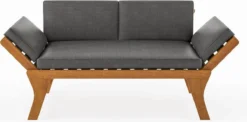 Loungebank Tuin FSC Antraciet – Makkelijk Verstelbaar Lounge Bank Balkon – Tuinbank Lounge Hardhout FSC – Perfecthomeshop -Tuinmeubelseries Winkel 1200x592