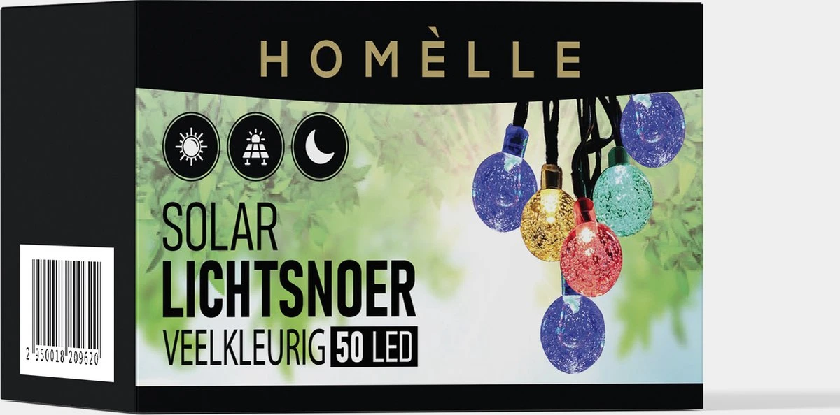 Homèlle Solar lichtsnoer - 50 LED - 5 + 2 meter - Multi-color - ø2cm - Tuinverlichting op zonne-energie - Kerstverlichting - Buitenverlichting - Lichtslinger - Lampjes slinger - Cristal Homèlle Solar Lichtsnoer - 50 LED - 5 + 2 Meter - Multi-color - ø2cm - Tuinverlichting Op Zonne-energie - Kerstverlichting - Buitenverlichting - Lichtslinger - Lampjes Slinger - Cristal -Tuinmeubelseries Winkel 1200x594 2