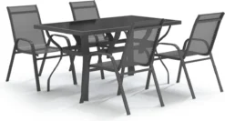 VidaXL 5-delige Tuinset Grijs En Zwart 2 VidaXL 5-delige Tuinset Grijs En Zwart -Tuinmeubelseries Winkel 1200x645 1