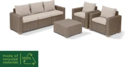 Allibert California Loungeset - 5 Personen - Cappuccino 3 Allibert California Loungeset - 5 Personen - Cappuccino -Tuinmeubelseries Winkel 1200x648 5
