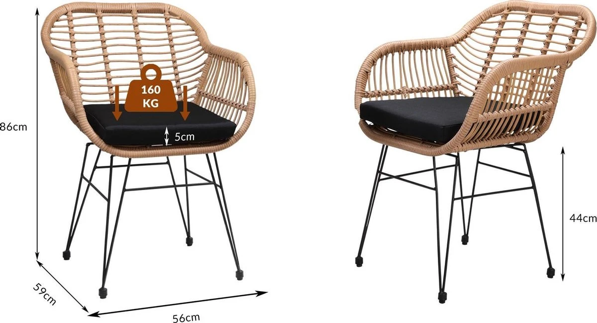 Casaria Polyrotan Kuipstoel Bali - met kussens – 2 Stuks Casaria Polyrotan Kuipstoel Bali - Met Kussens – 2 Stuks -Tuinmeubelseries Winkel 1200x649 1