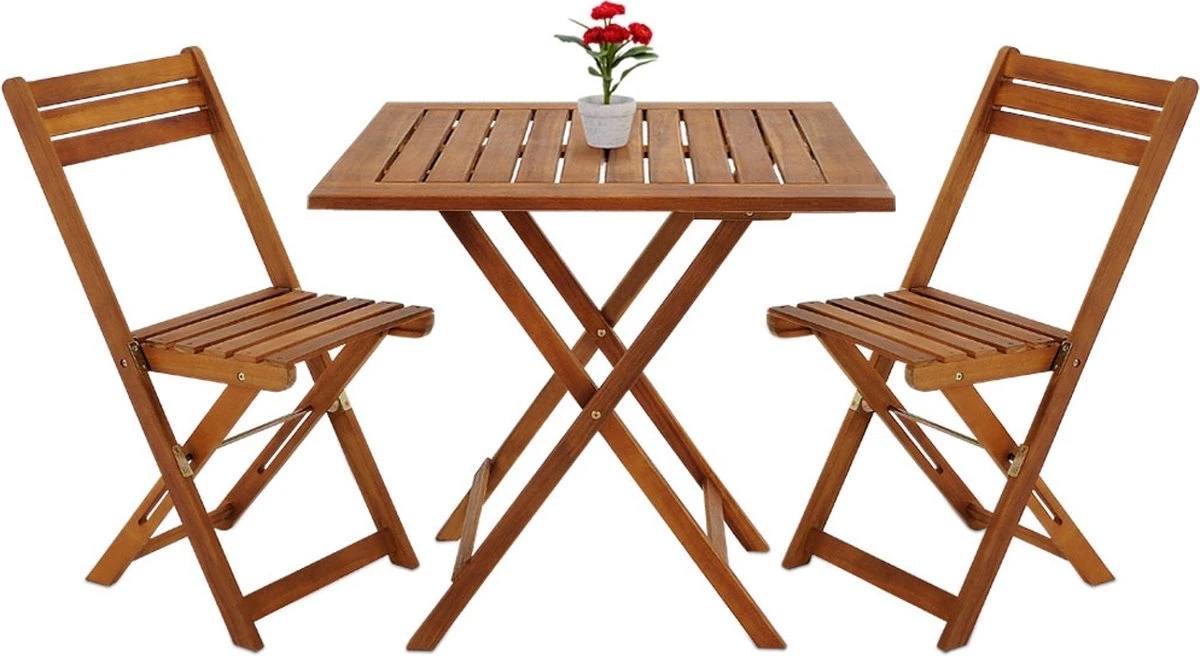 Merkloos Balkonset 3-delig - Acacia Hout