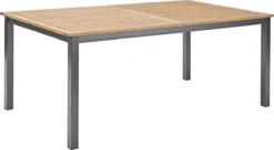 NATERIAL - Uitschuifbare Tuintafel ORIS - Uitschuifbare Tafel Voor 6 Tot 8 Personen - 180-240x100 Cm - Aluminium - Hout Eucalyptus