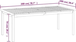 Prolenta Premium - Tuintafel 200x100x74 Cm Massief Acaciahout -Tuinmeubelseries Winkel 1200x659