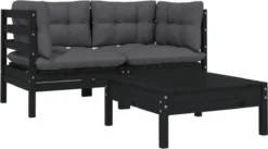 VidaXL 3-delige Loungeset Met Kussens Massief Grenenhout Zwart -Tuinmeubelseries Winkel 1200x665 1