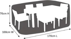 SORARA® Tuinmeubelhoes - Beschermhoes Tuinset - 160 X 90 X 70 Cm. -Tuinmeubelseries Winkel 1200x665